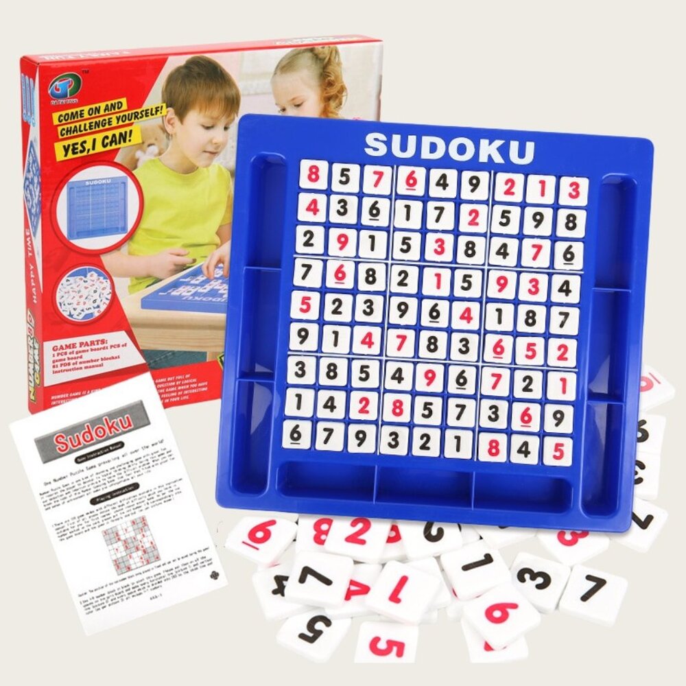 Sudoku Board Game with Book of 120 Sudoku Puzzles- Brain Teaser Desktop Toys